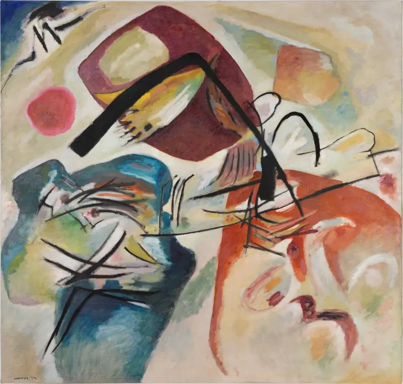 Bild mit schwarzem Bogen von Wassily Kandinsky
