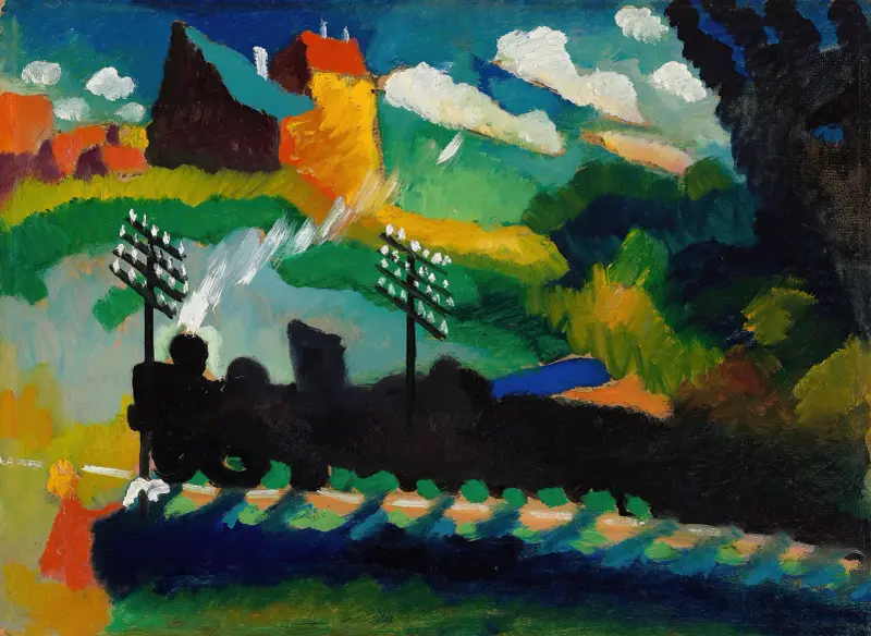 Järnvägen vid Murnau av Wassily Kandinsky