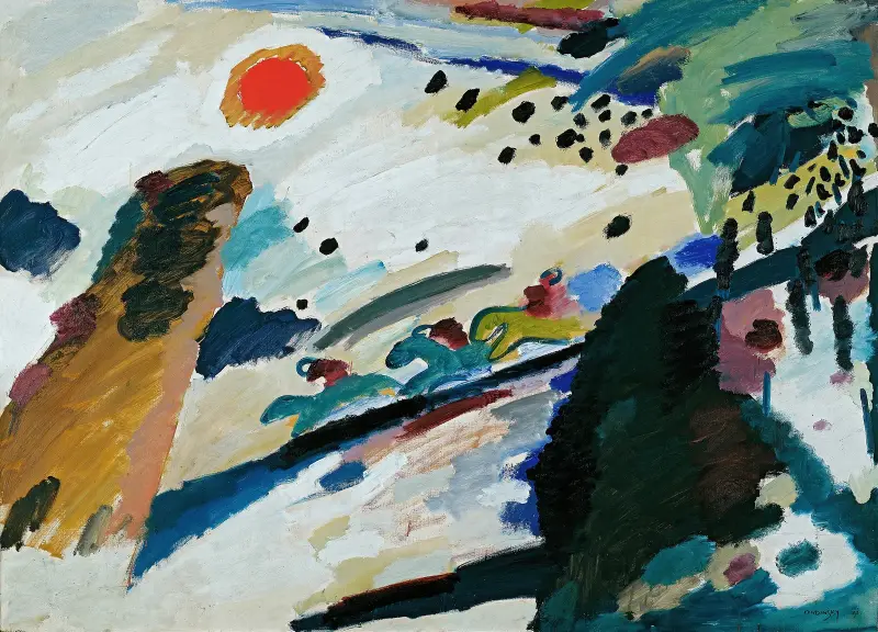 Pejzaż romantyczny, Wassily Kandinsky