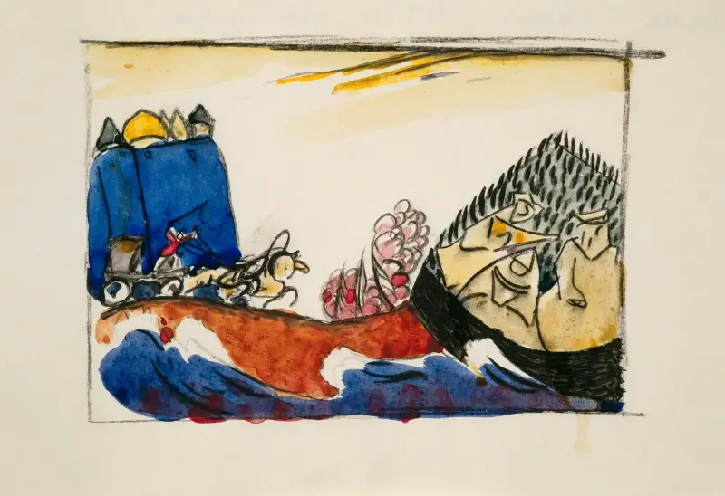 Studie für Bild mit Troika von Wassily Kandinsky