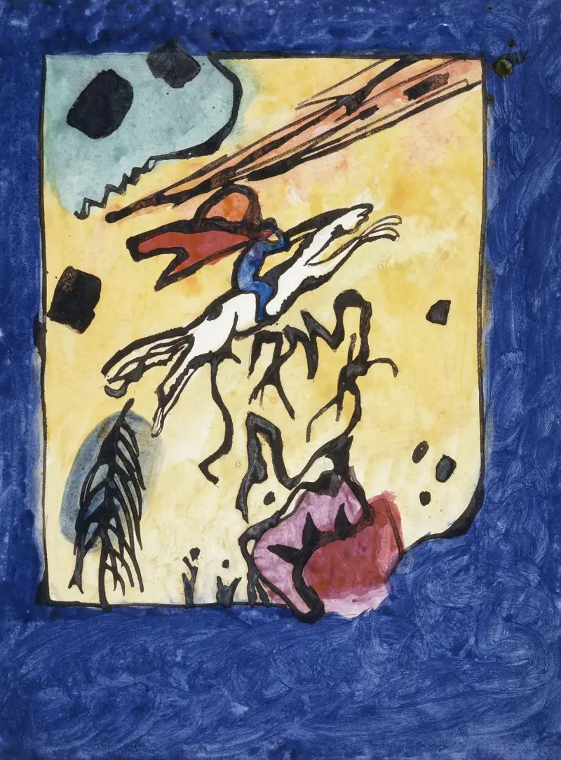 Studie für den Umschlag des Almanachs Der Blaue Reiter von Wassily Kandinsky