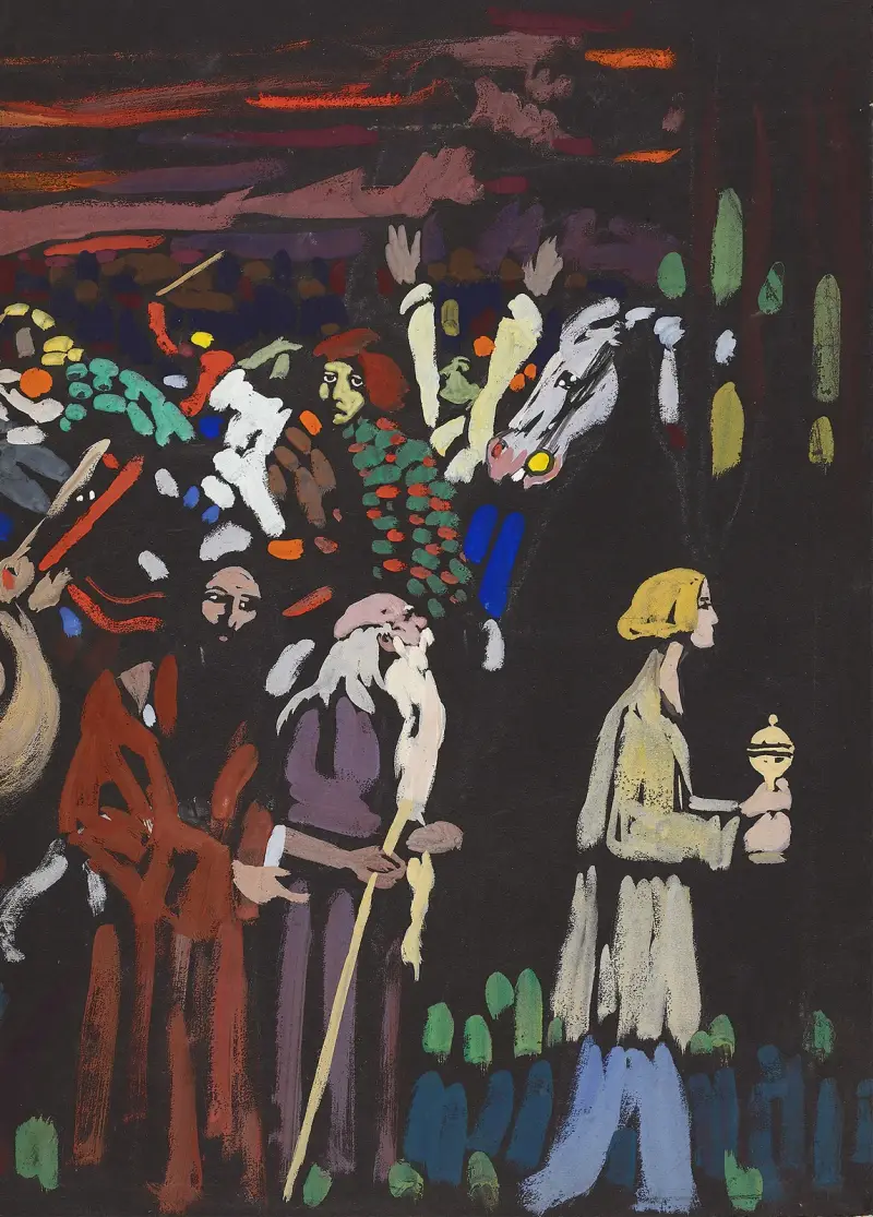 Studie zu „Panik“ von Wassily Kandinsky
