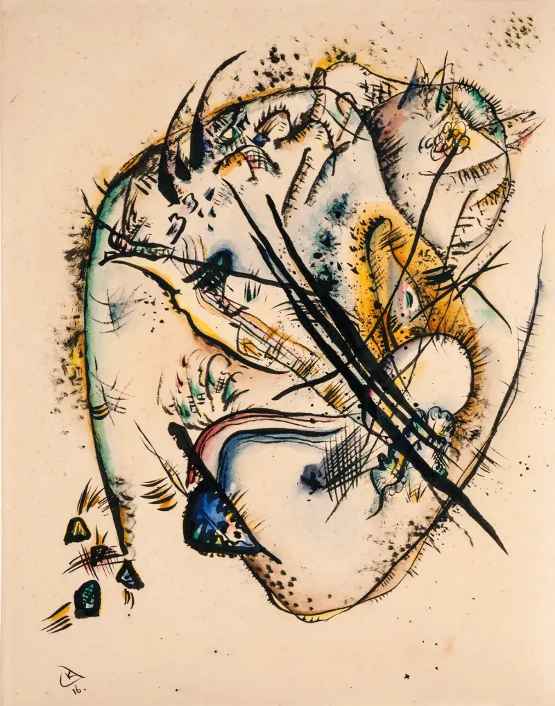 Watercolour with Seven Strokes av Wassily Kandinsky