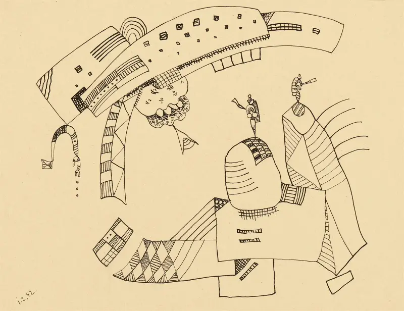 Teckning till 'Accent rond' av Wassily Kandinsky