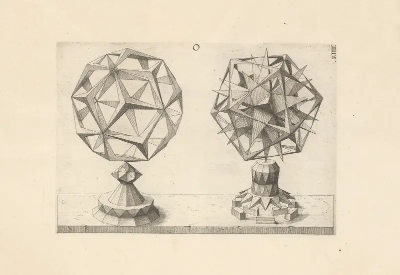 Perspectiva Corporum Regularium (Perspective of regular solids) Pl.28 av Wenzel Jamnitzer