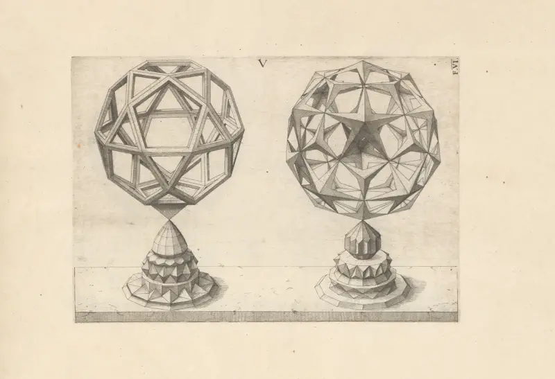 Perspectiva Corporum Regularium (Perspective of regular solids) Pl.30 av Wenzel Jamnitzer