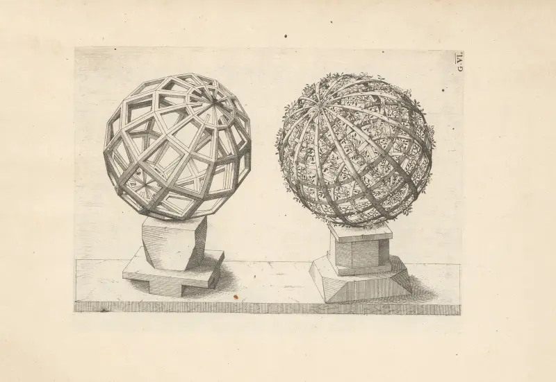 Perspectiva Corporum Regularium (Perspective of regular solids) Pl.36 av Wenzel Jamnitzer