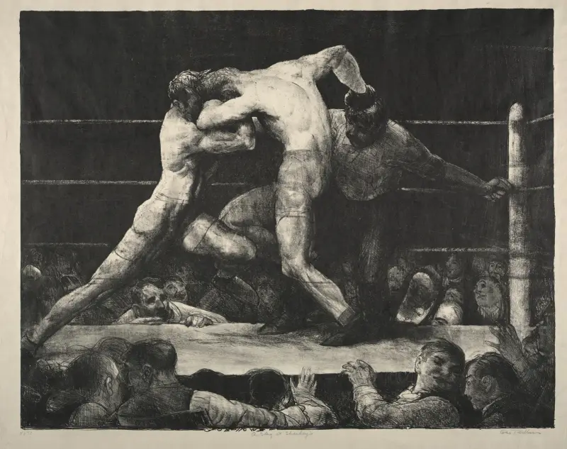 Jelen v Sharkeyho podniku, George Wesley Bellows