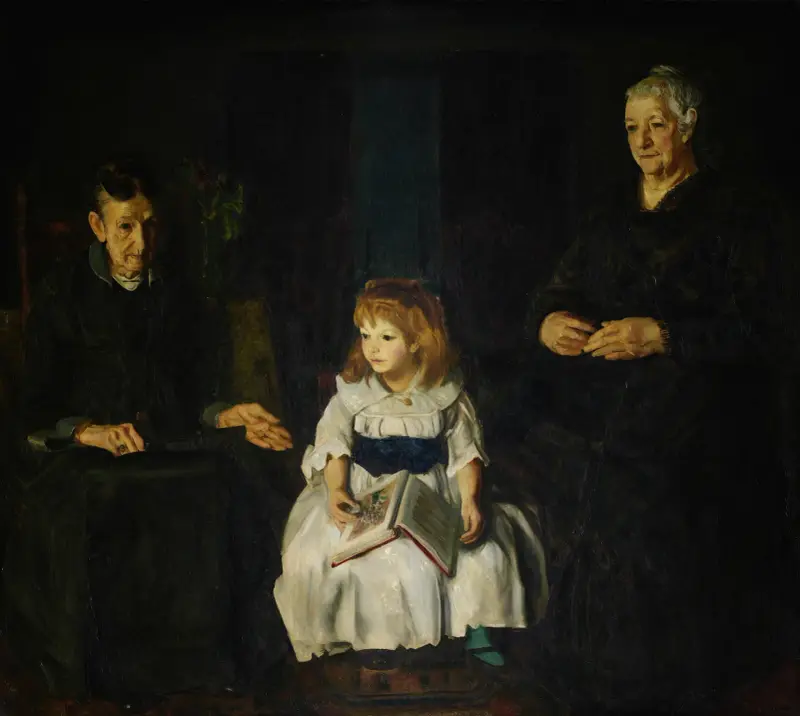 Elinor, Jean and Anna av George Wesley Bellows
