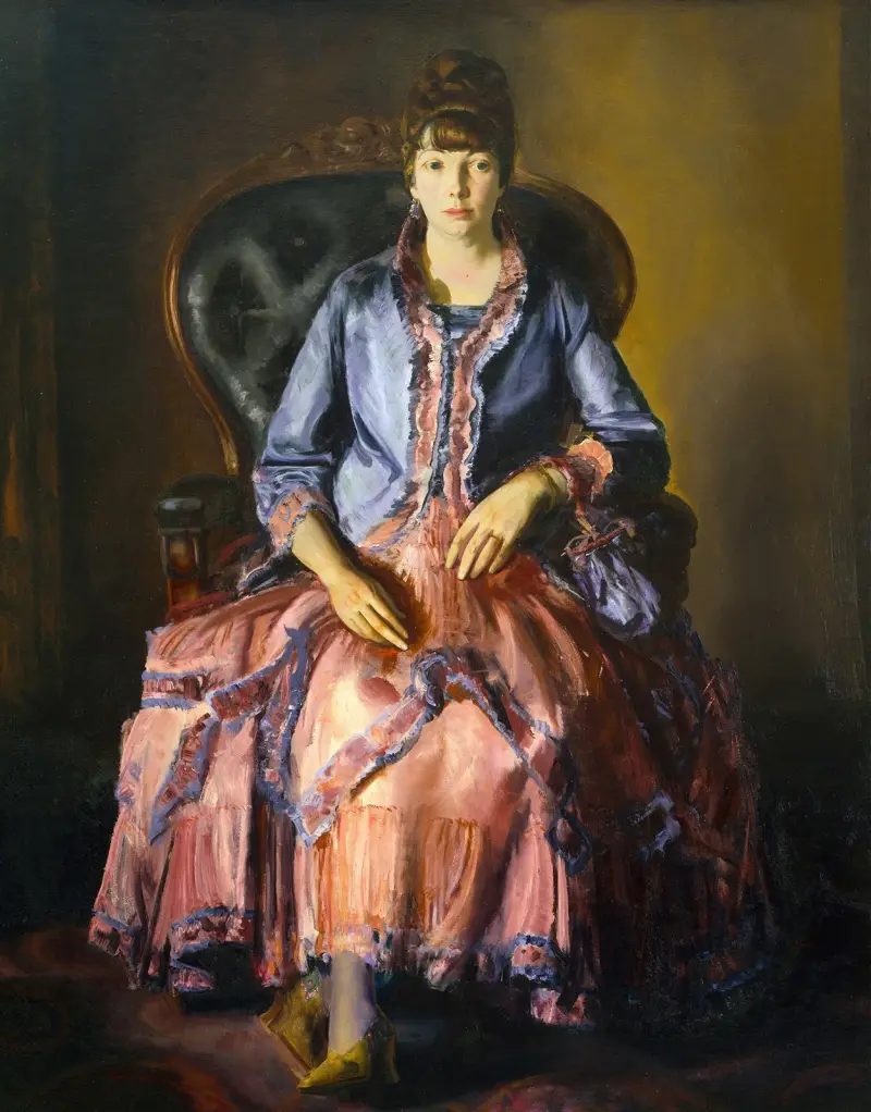 Emma i lila klänning av George Wesley Bellows