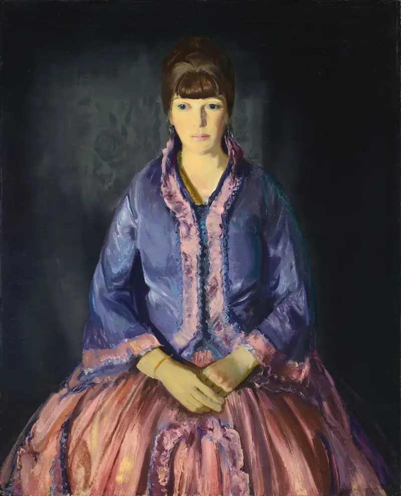 Emma i lila klänning av George Wesley Bellows
