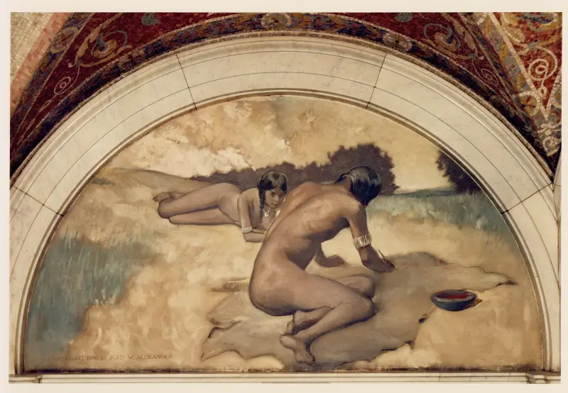Bilderschrift, Wandbild in der Serie Die Entwicklung des Buches von John White Alexander