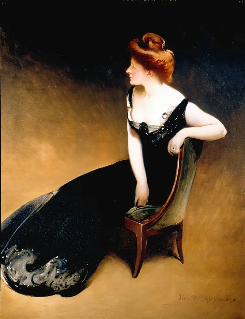 Porträtt av Mrs. V, Mrs. Herman Duryea av John White Alexander