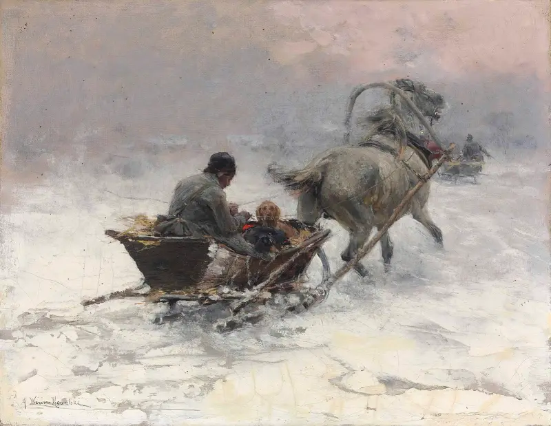 Slädfärd av Alfred von Wierusz-Kowalski