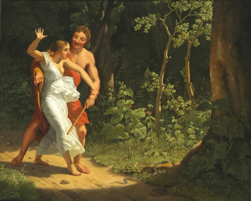 Scéna svádění v lese, Christoffer Wilhelm Eckersberg