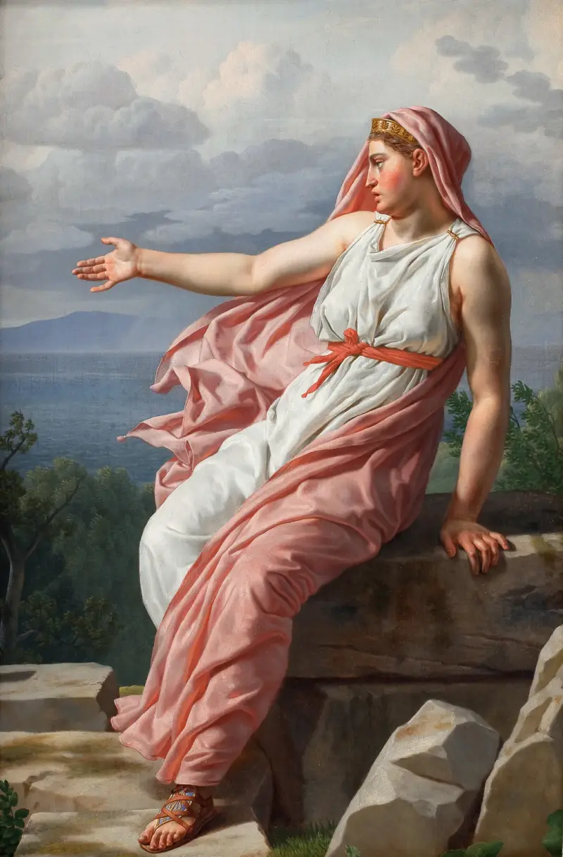 Alkyone żegna się z mężem. Z Metamorfoz Owidiusza, pieśń XI, Christoffer Wilhelm Eckersberg