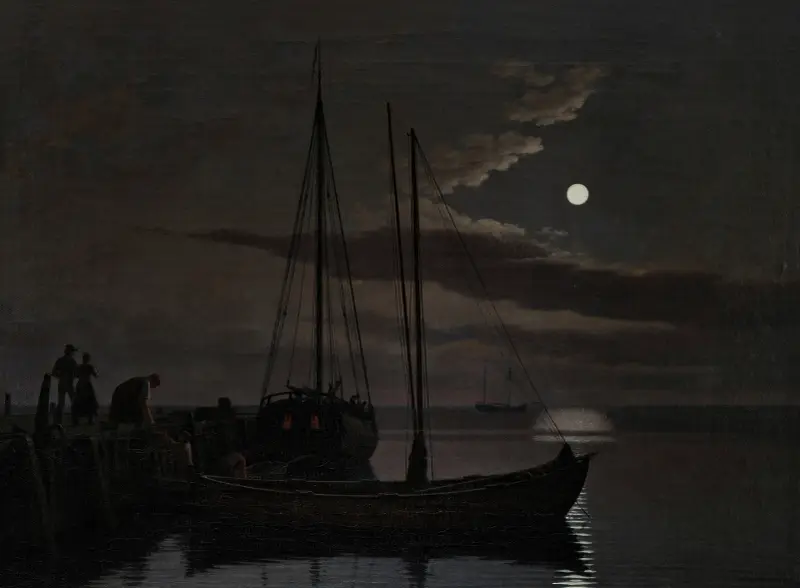 Obraz w świetle księżyca, Christoffer Wilhelm Eckersberg