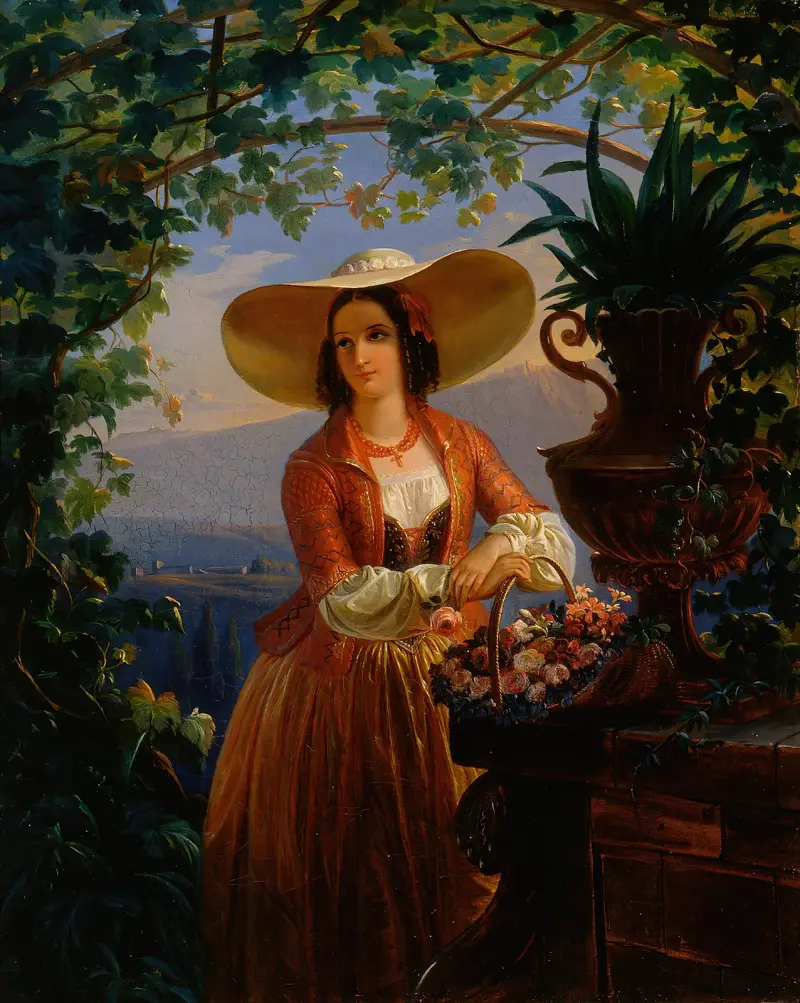 Italiensk blomsterflicka av Robert Wilhelm Ekman