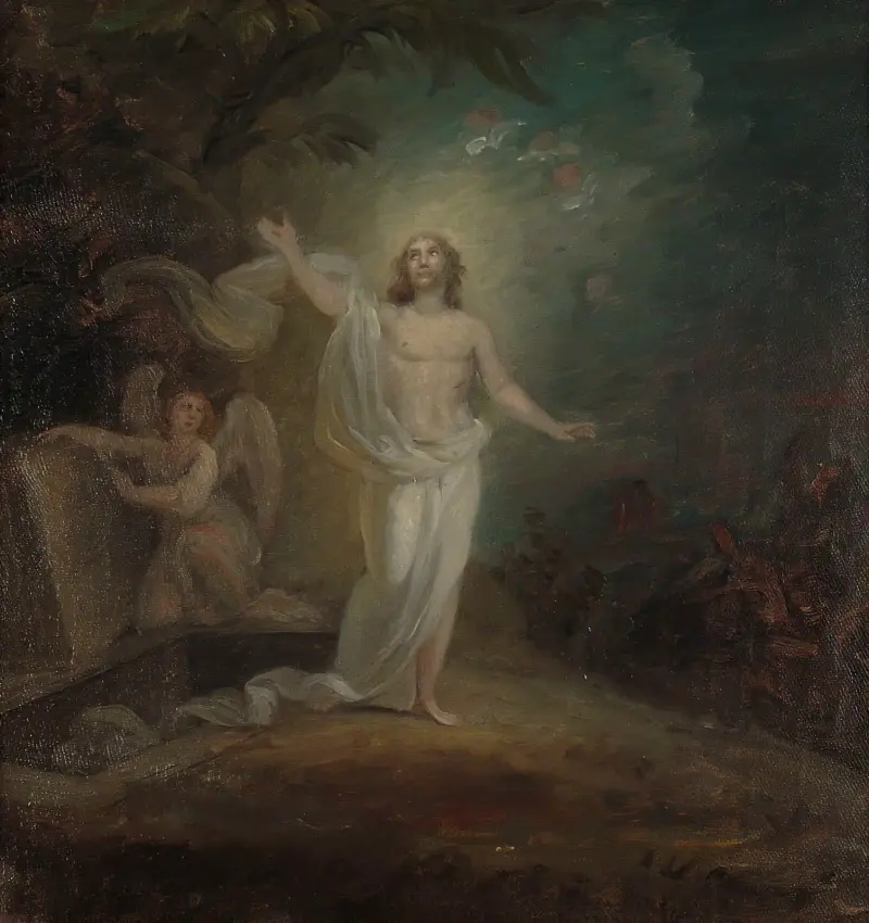 Kristi uppståndelse, altarskiss av Robert Wilhelm Ekman