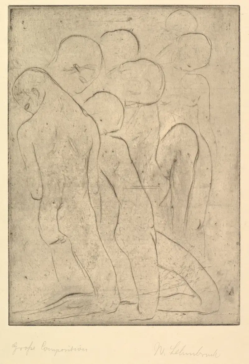 Komposition (Große Komposition) von Wilhelm Lehmbruck