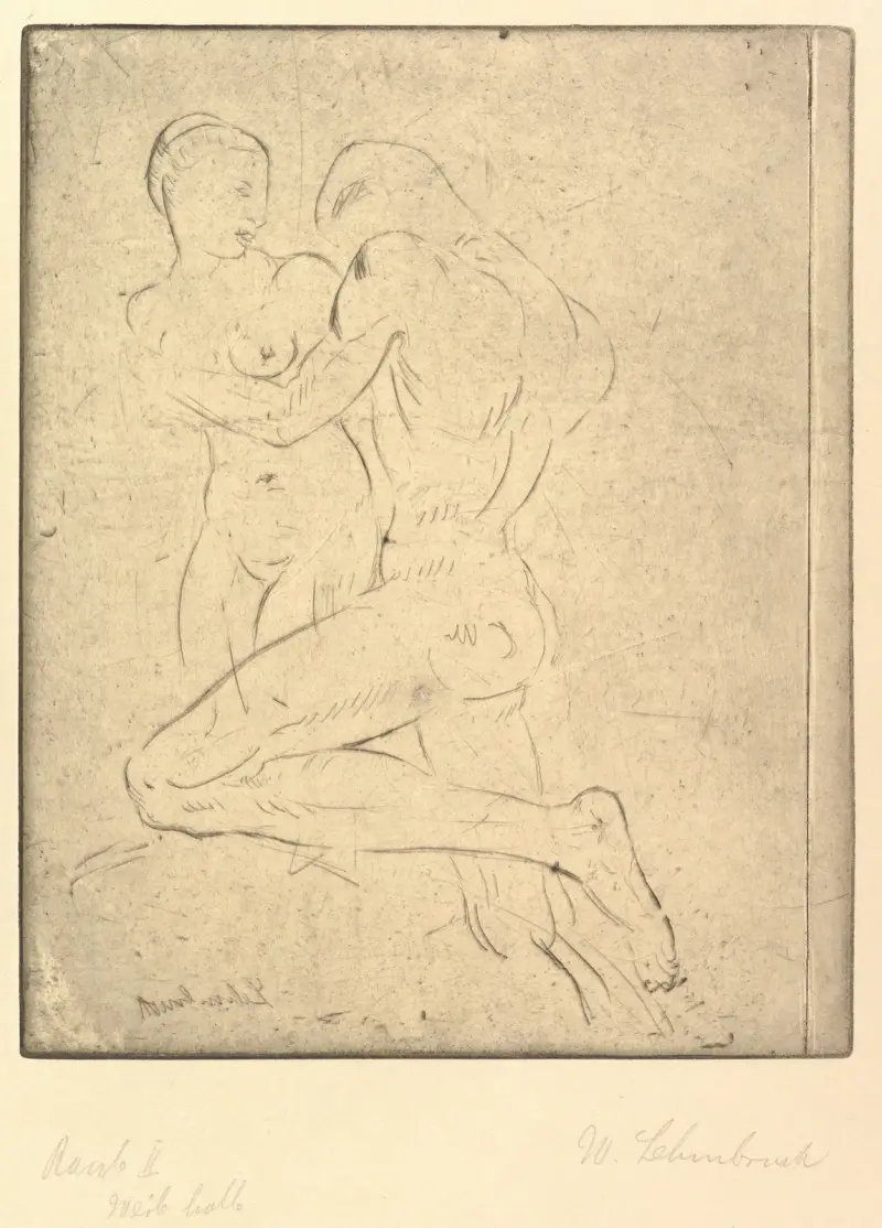 Rape II (Raub II, kobieta w połowie), 1911 – nr 2, Wilhelm Lehmbruck
