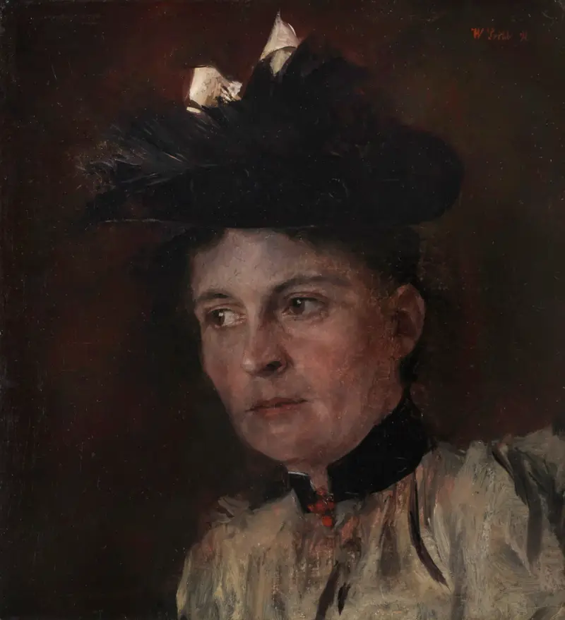 Porträtt av fru Auguste Mayr av Wilhelm Leibl
