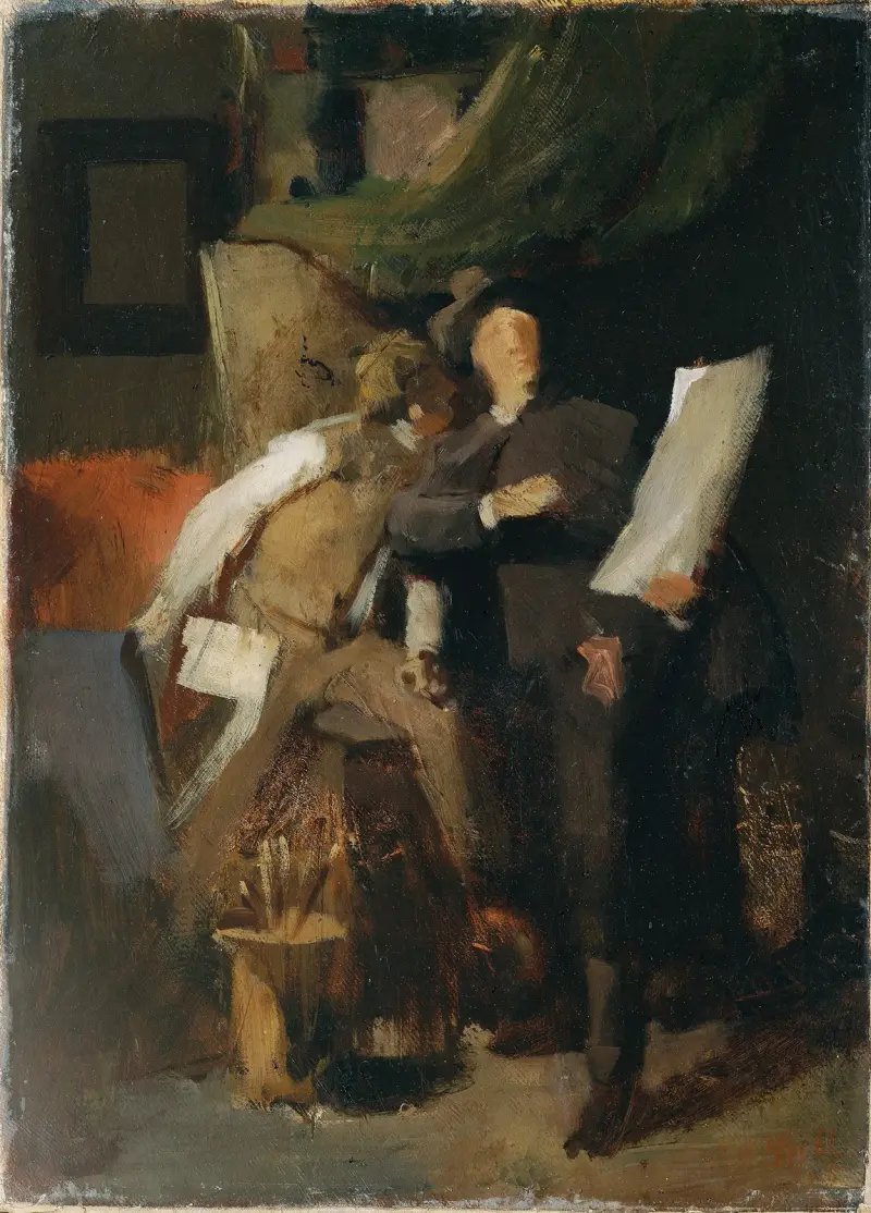 Die Kritiker av Wilhelm Leibl