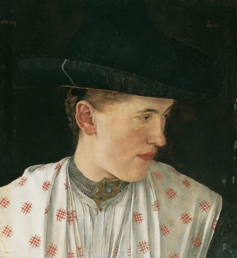 Kopf eines Bauernmädchens von Wilhelm Leibl