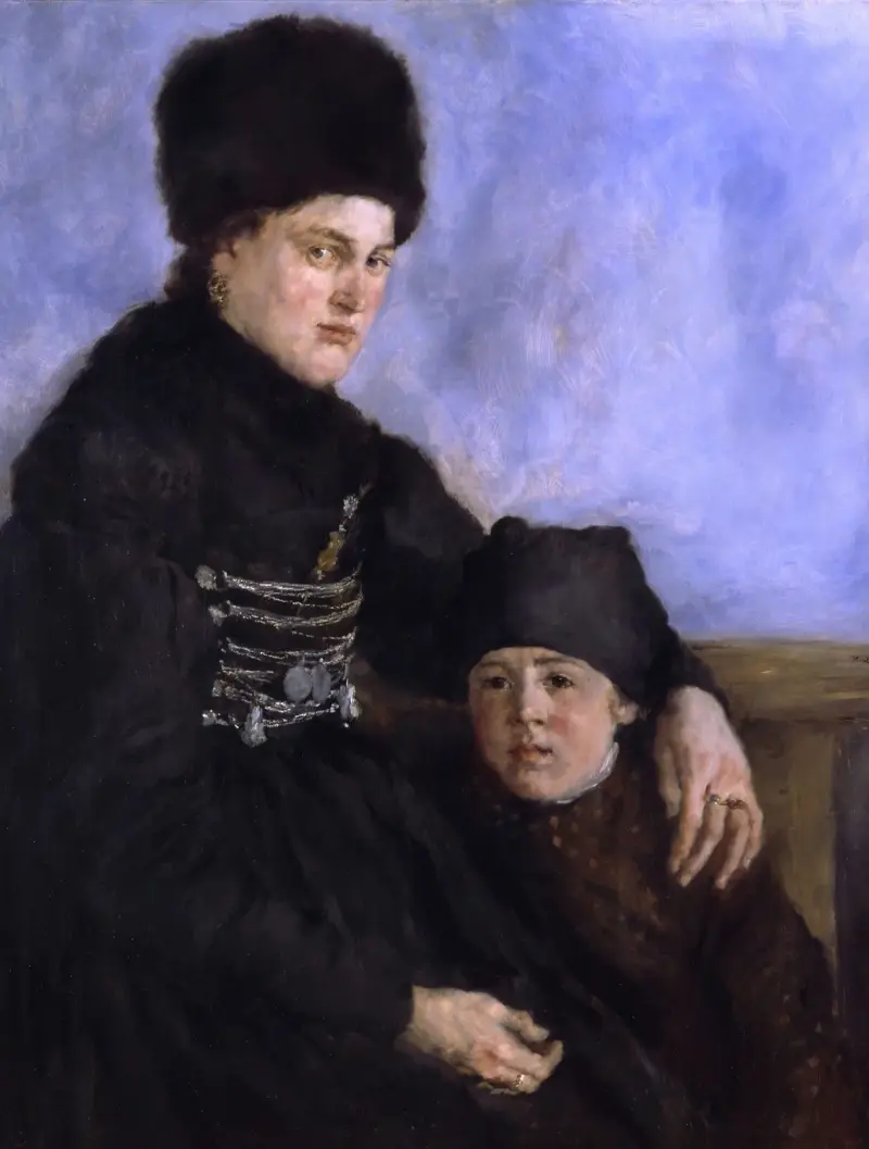 Kvinna och barn av Wilhelm Leibl