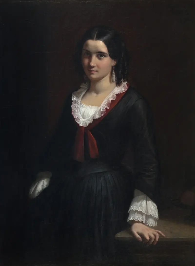 Porträtt av fröken Vilhelmine (Ville) Hage, senare fru Heise (1838–1912) av Wilhelm Marstrand