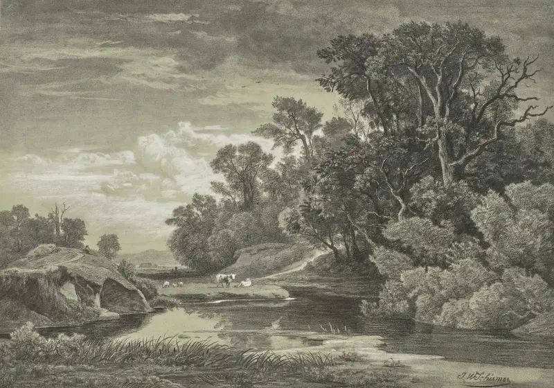 Nad Arly koło Karlsruhe, Johann Wilhelm Schirmer