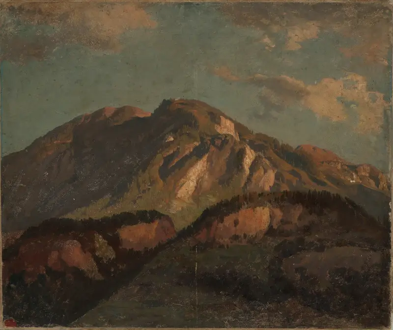 Bergskam (troligen) i Graubünden av Johann Wilhelm Schirmer