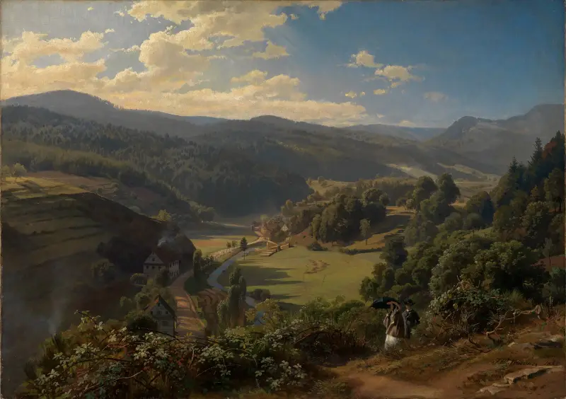 Geroldsauertal vid Baden-Baden av Johann Wilhelm Schirmer