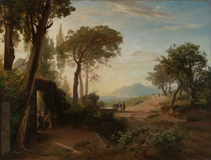 Der Morgen, Der Auszug des Wanderers nach Jericho von Johann Wilhelm Schirmer
