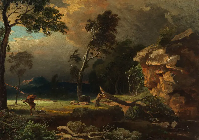 Ucieczka Kaina, Johann Wilhelm Schirmer