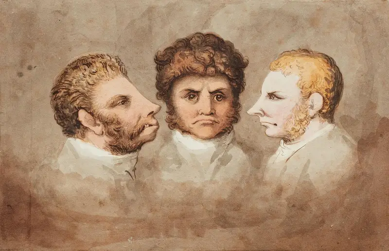 Trzy studia męskich głów, Johann Heinrich Wilhelm Tischbein