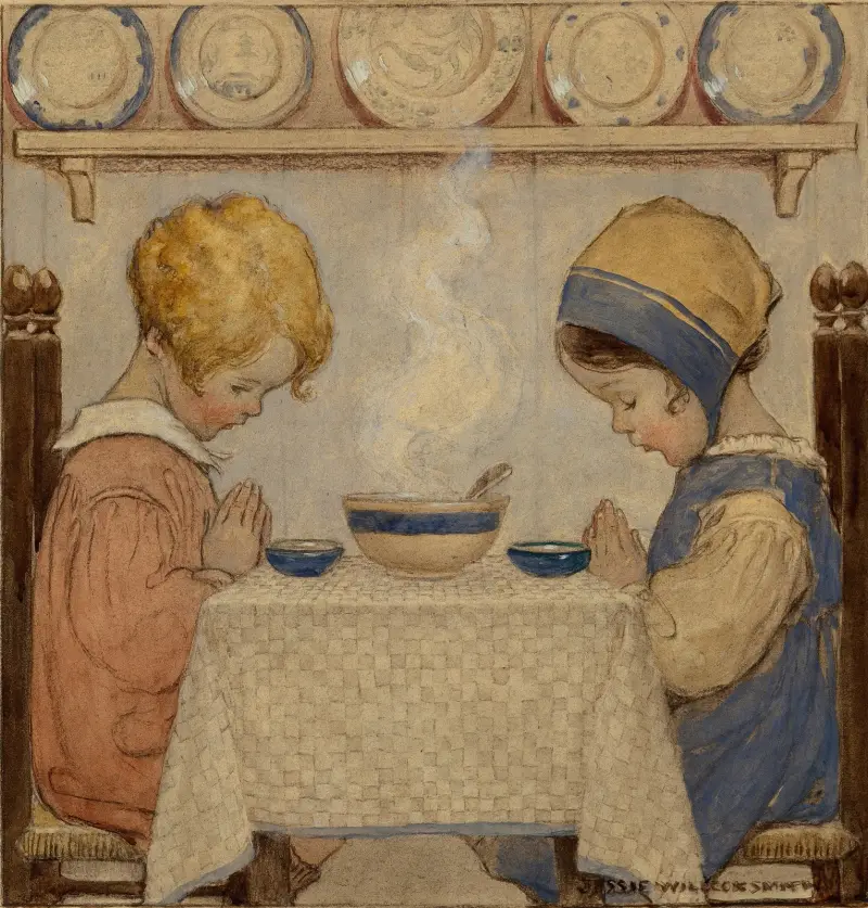 Saying Grace av Jessie Willcox Smith