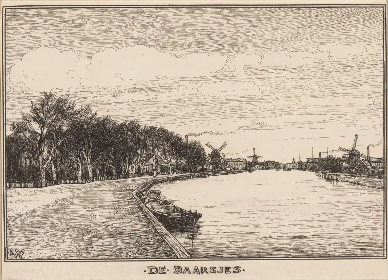 De Baarsjes, vy mot kanal av Willem Wenckebach