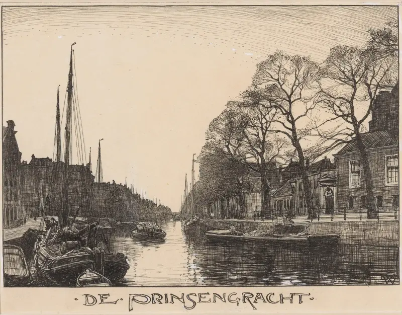 Prinsengracht i Amsterdam av Willem Wenckebach