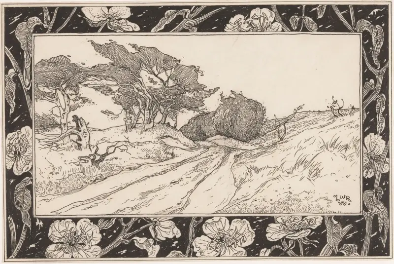 Dynlandskap med strandråg av Willem Wenckebach