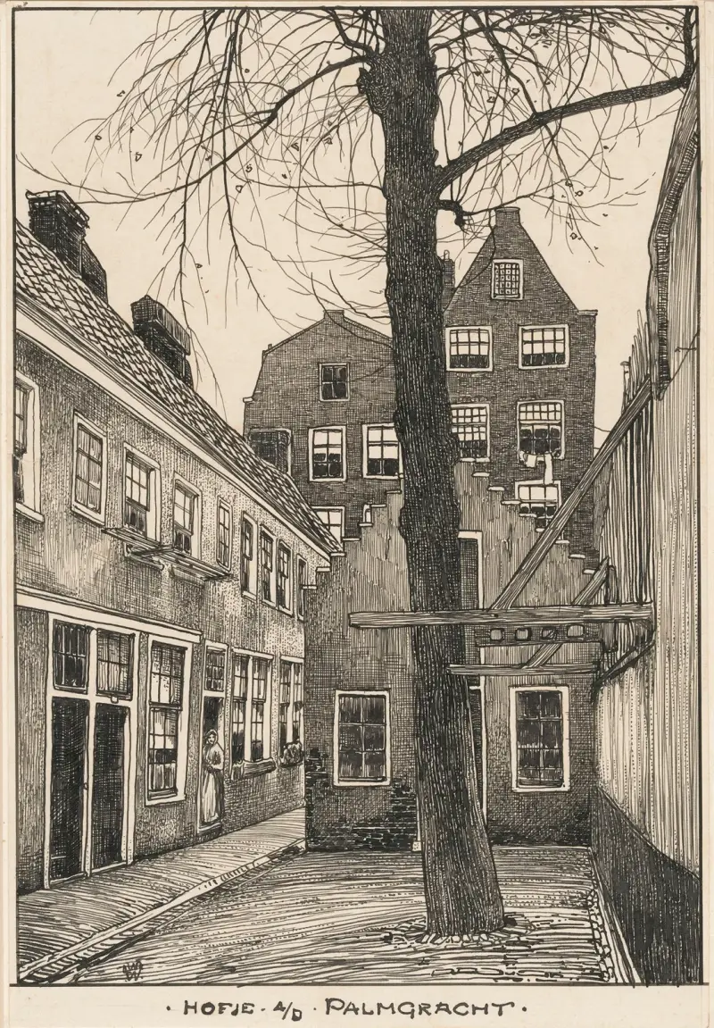 Hovje vid Palmgracht i Amsterdam av Willem Wenckebach