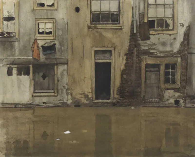 Hus vid en kanal av Willem Witsen