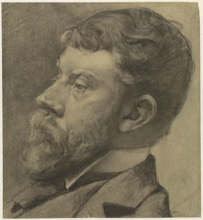 Porträt von George Hendrik Breitner von Willem Witsen