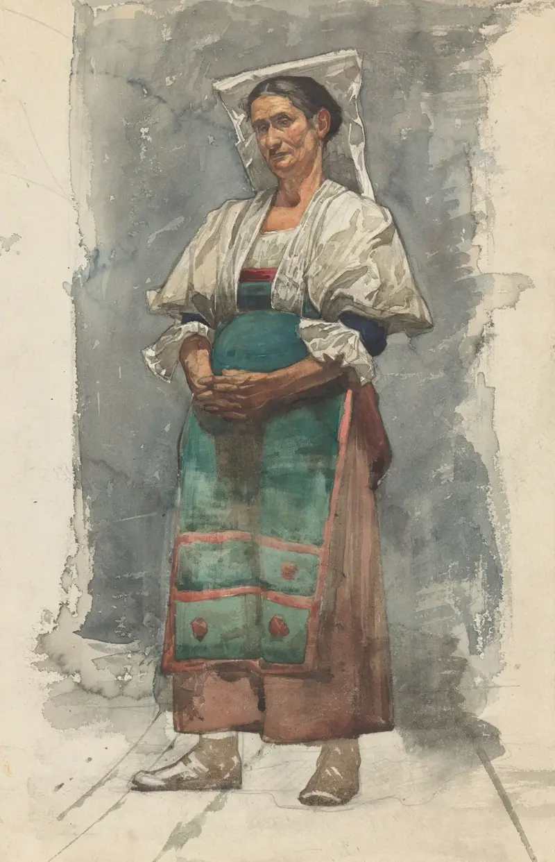 Stehende Frau in Tracht von Willem Witsen