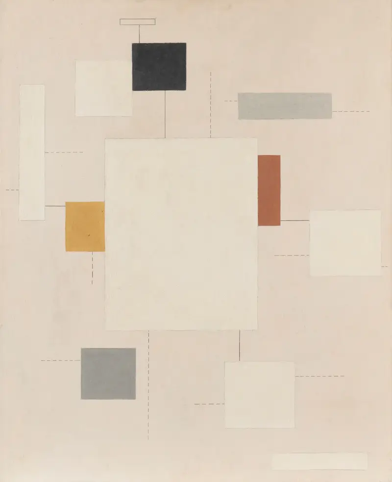 Flächenspannung (Plane tension), 1920 av Willi Baumeister