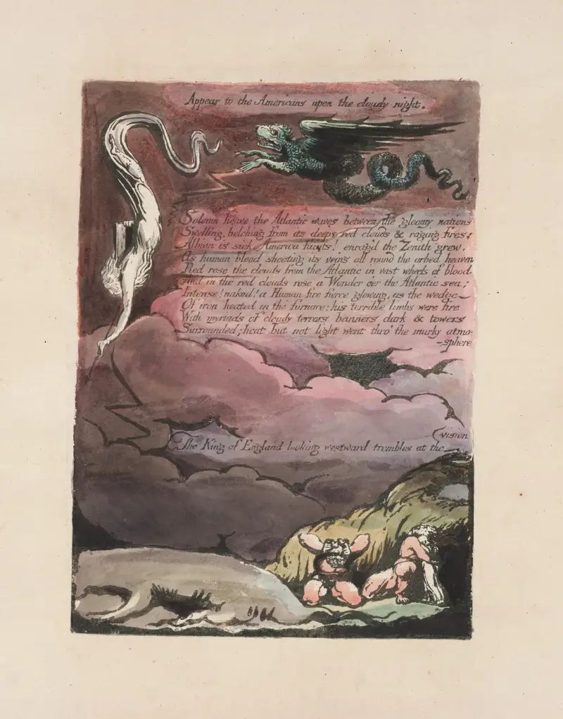 Amerika, en profetia, plansch 6 av William Blake