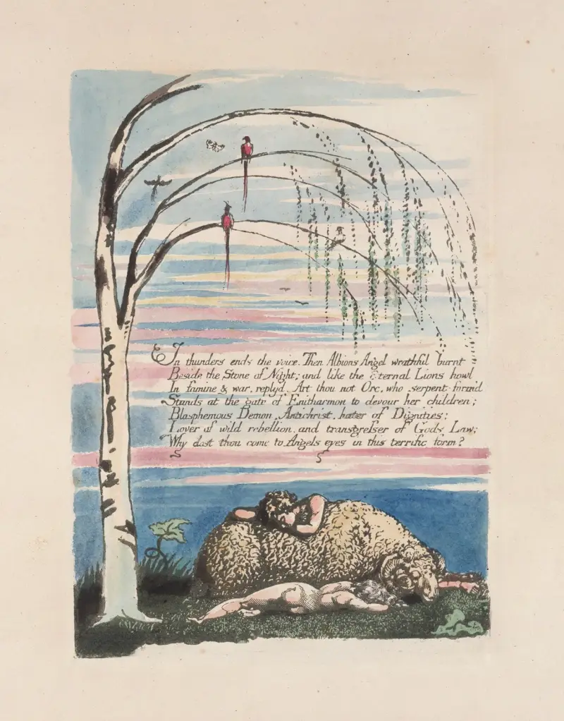 Amerika, en profetia, plansch 9 av William Blake