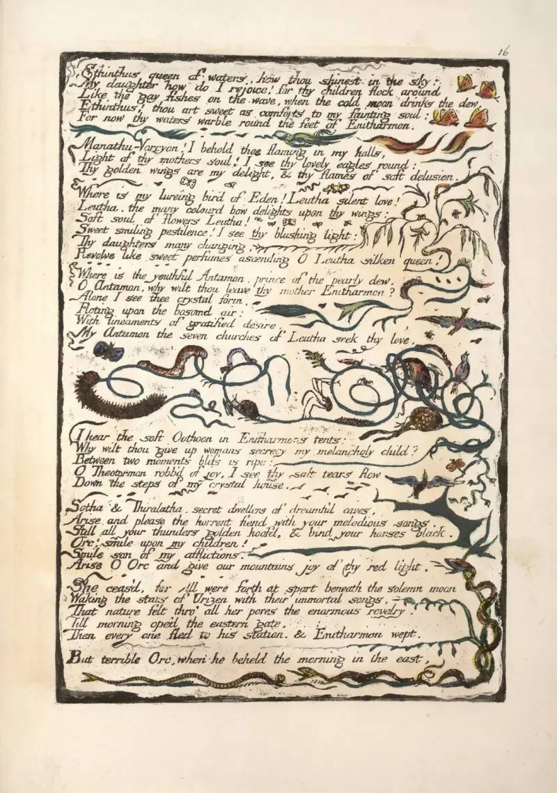 Ethinthus, královna vod, 1794 – Nr. 2, William Blake