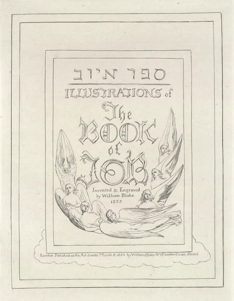 Illustrationer till Jobs bok, plansch 1 av William Blake