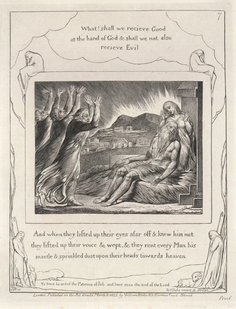 Illustrationer till Jobs bok, plansch 8 av William Blake